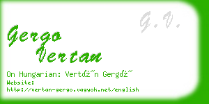 gergo vertan business card